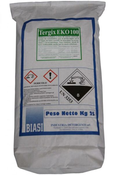 Detersivo ecologico in polvere per uso industriale